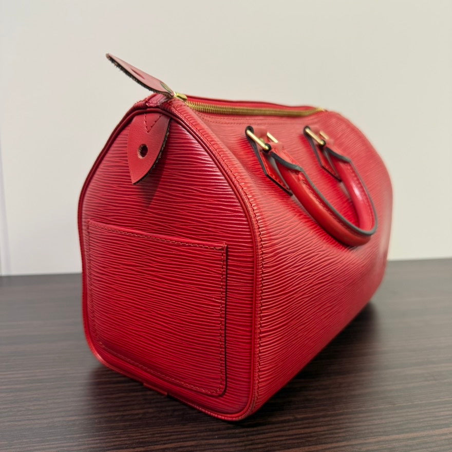 Louis Vuitton Epi Leather Handbag Red
