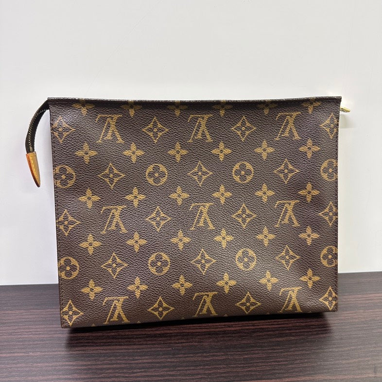 Louis Vuitton Monogram Pouch 3379 Brown Clutch