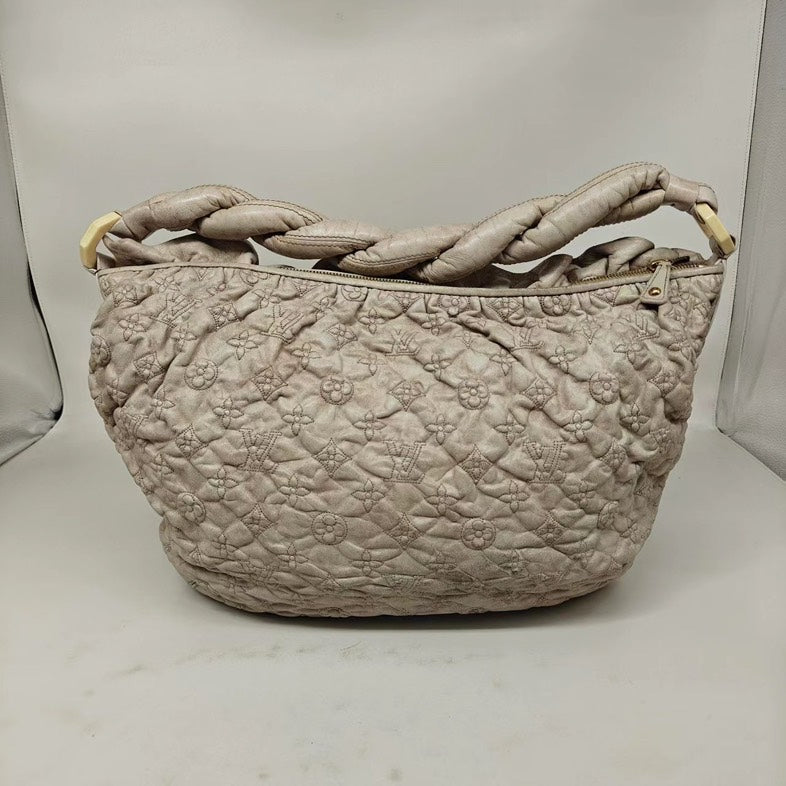 Louis Vuitton Quilted Beige Underarm Hobo Handbag
