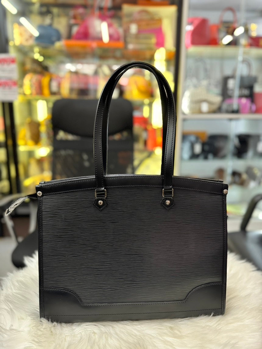 Louis Vuitton EPI Madeleine GM Black Leather Tote