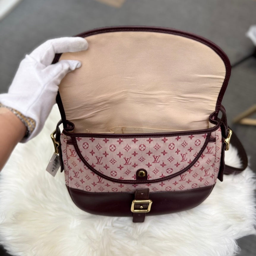 Louis Vuitton Mini Monogram Berangere Burgundy Canvas Crossbody Bag