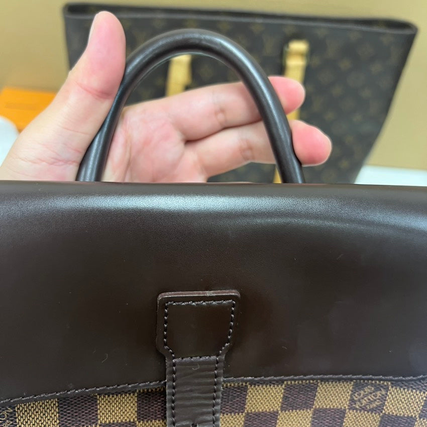 Louis Vuitton Damier Ebene Backpack E6699 - A Rank LV Ebeny Backpack