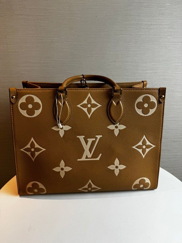 Louis Vuitton Onthego MM Reverse Monogram Brown Tote