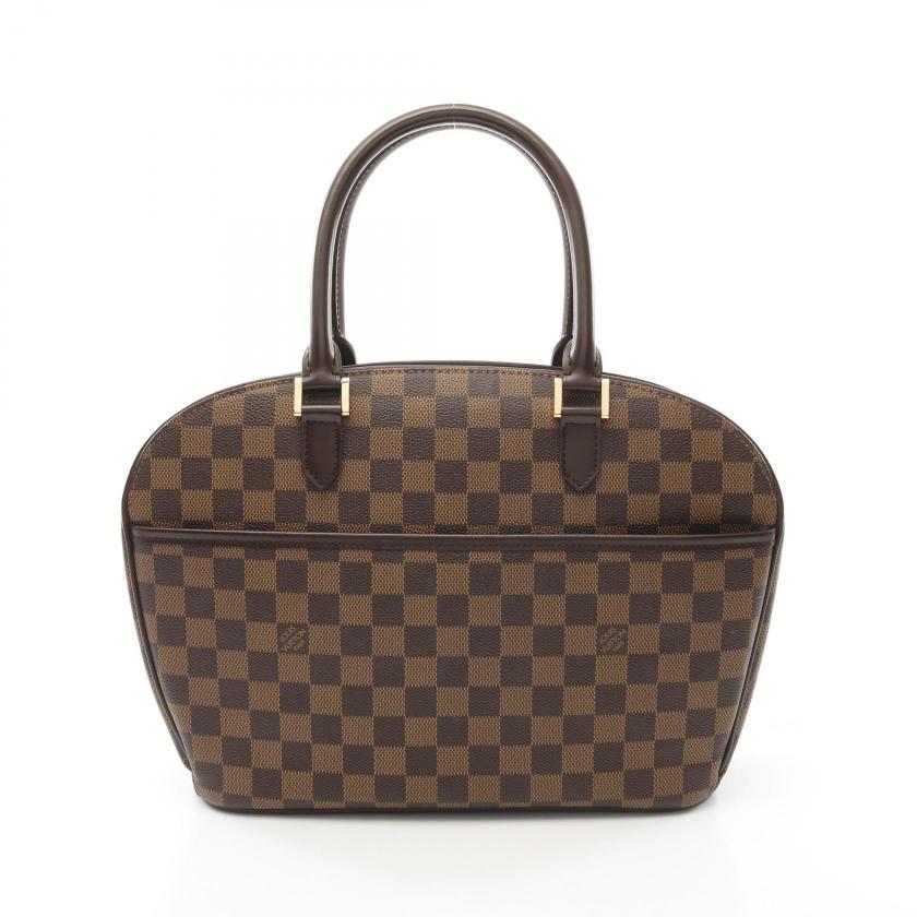 LOUIS VUITTON Saria Horizontal Damier ebene Handbag PVC leather Brown - A 2101218585209