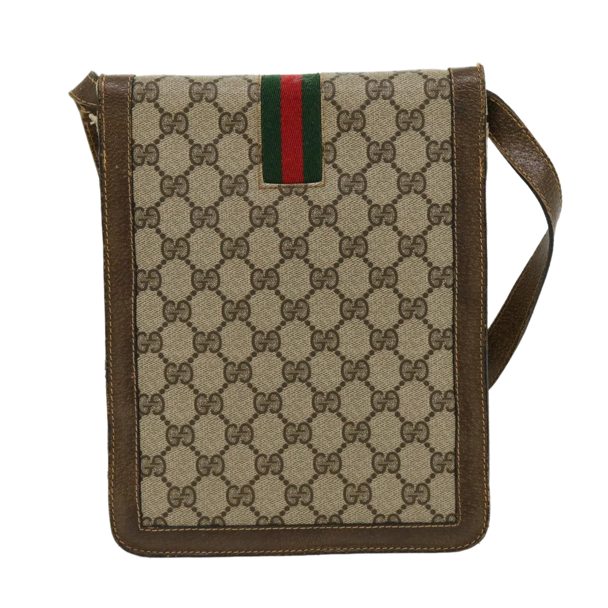 Gucci Leather Canvas Shoulder Bag