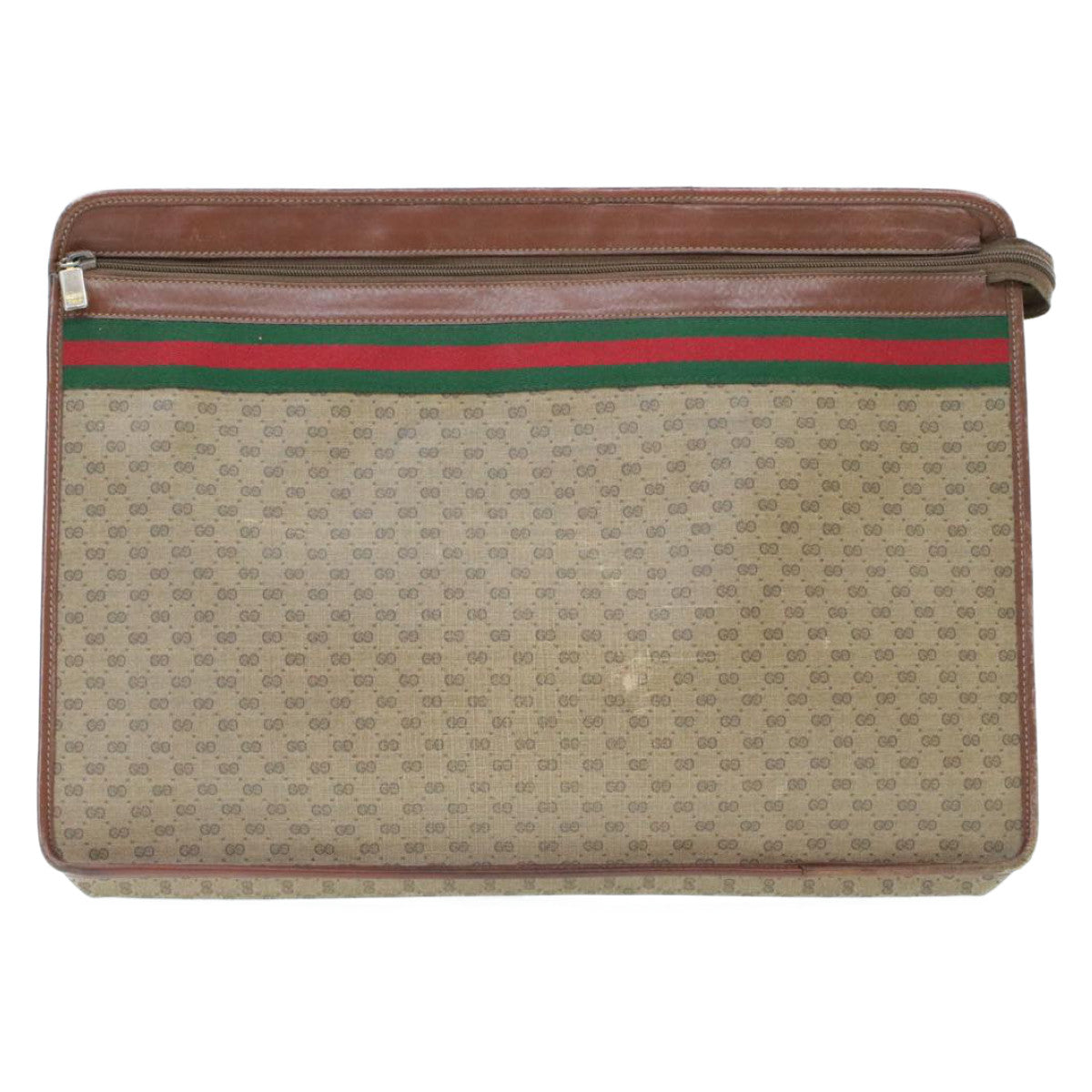 Gucci Leather Canvas Clutch