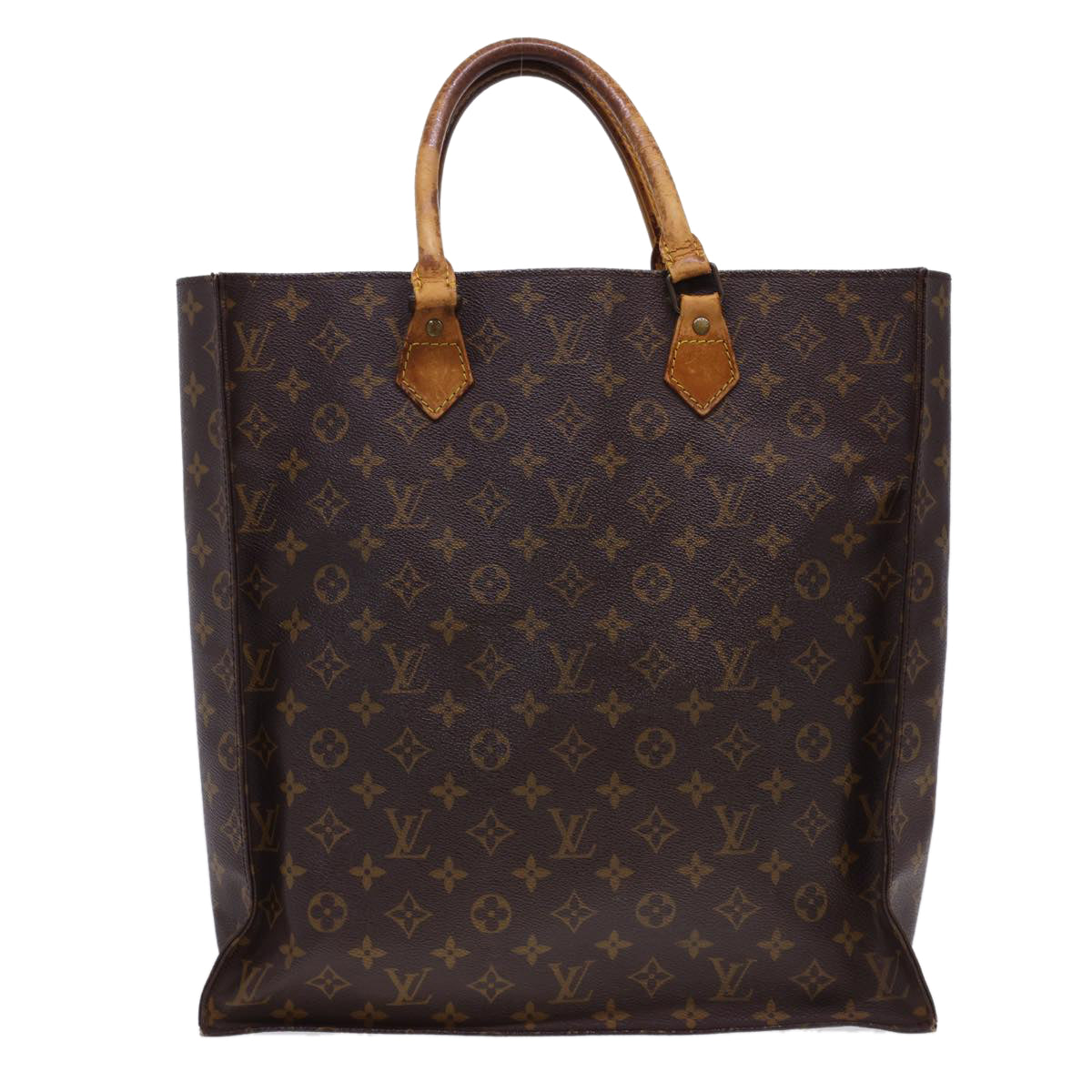 LOUIS VUITTON Monogram Sac Plat Hand Bag M51140 LV rd4748