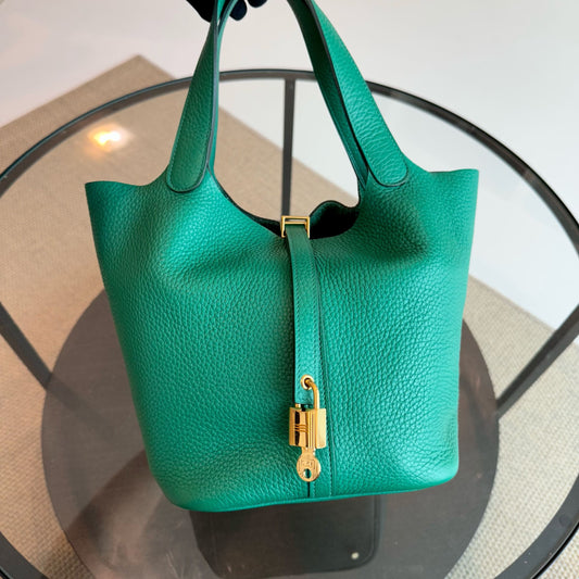 *Receipt* Hermes Picotin 22 Bambou 1k Clemence Stamp A GHW