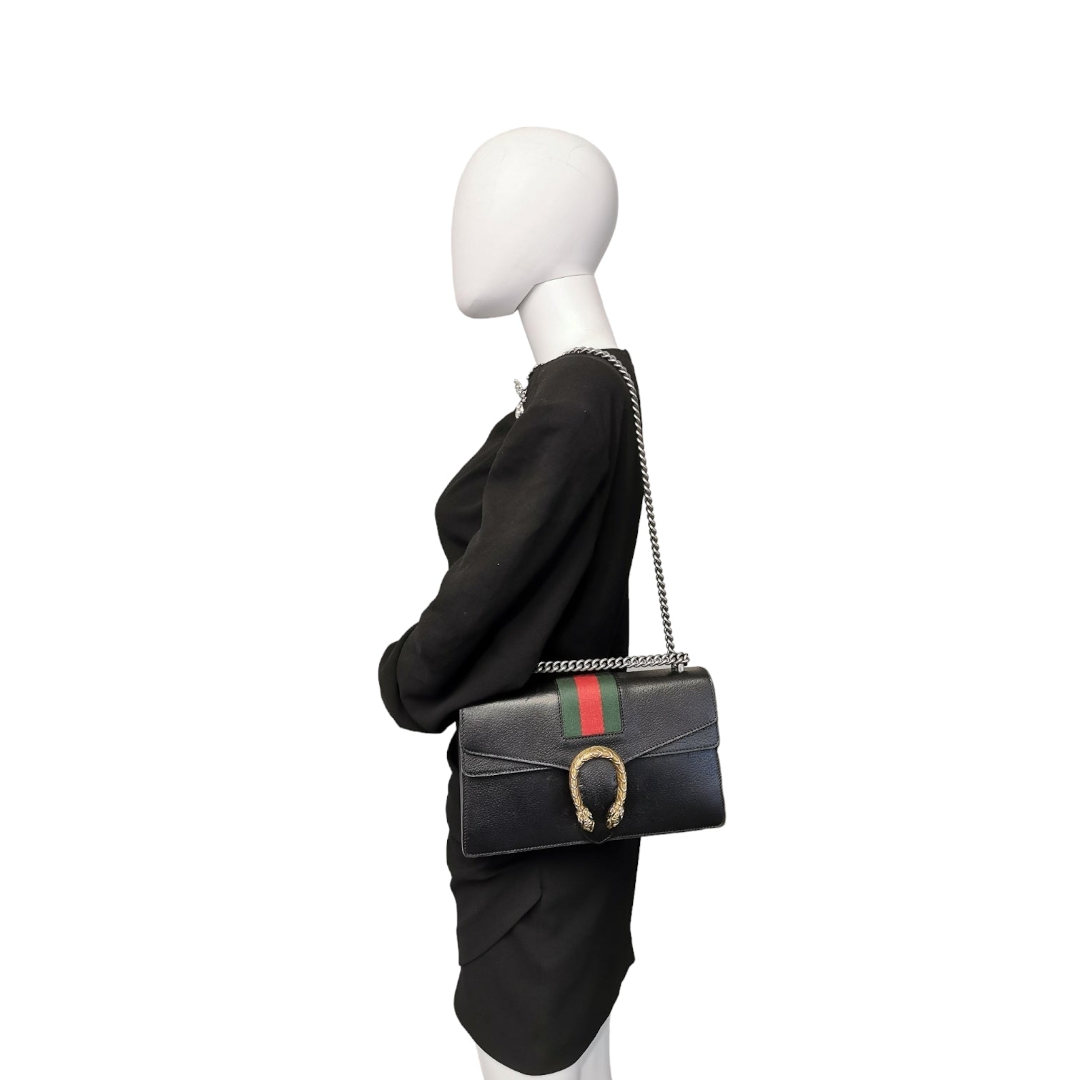 Gucci Dionysus Black Leather Chain Shoulder Bag Style 3