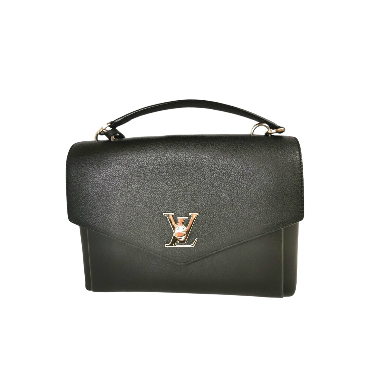 Louis Vuitton Mylockme Top Handle Black Taurillon Handbag