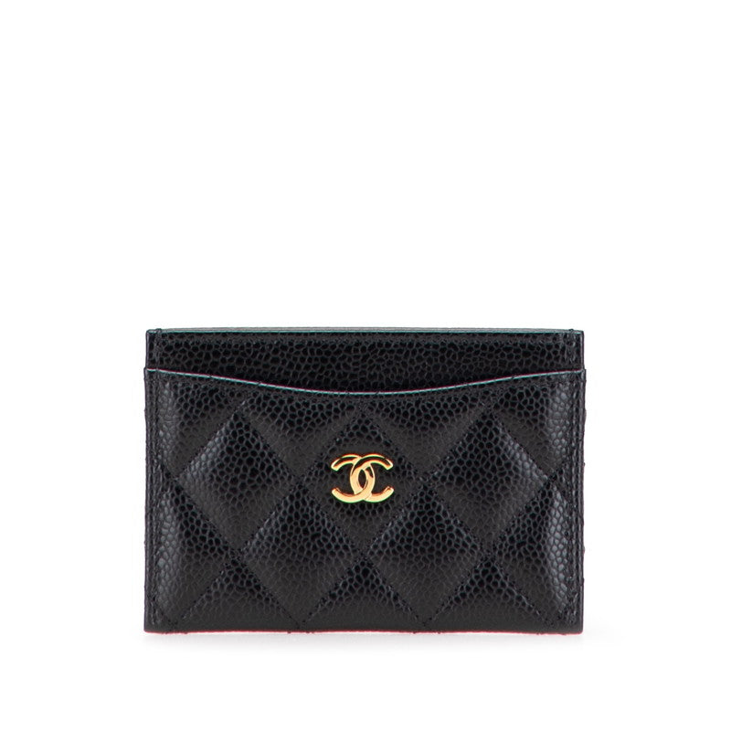 Chanel Classic Card Case Caviar Leather Card Case Handbag
