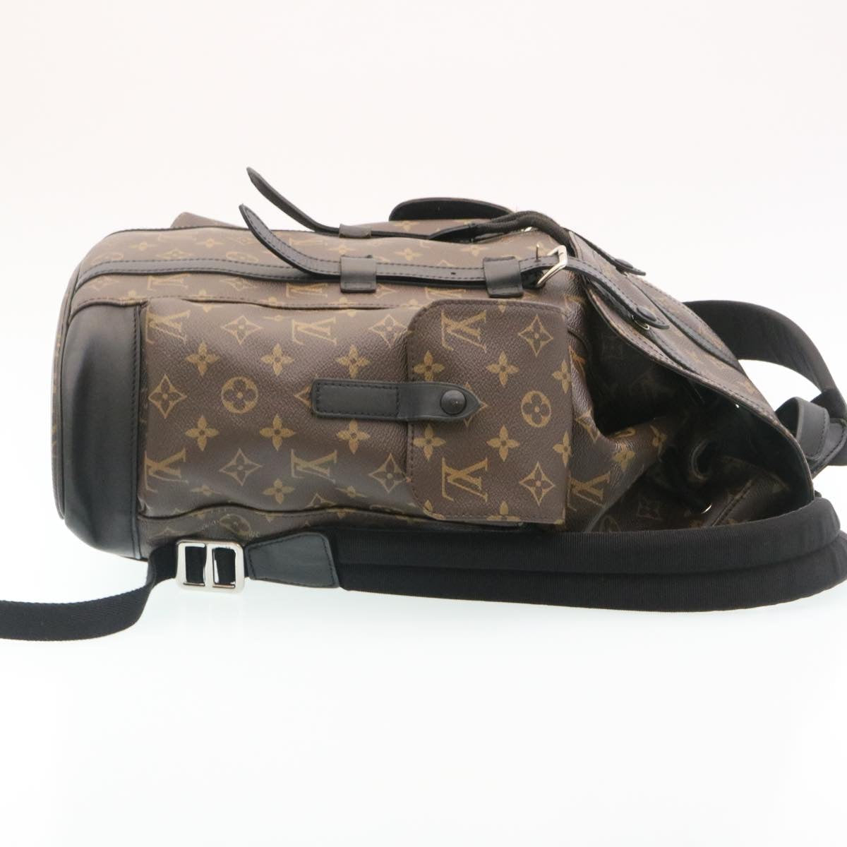 LOUIS VUITTON Monogram Macassar Christopher PM Backpack LV rz083A
