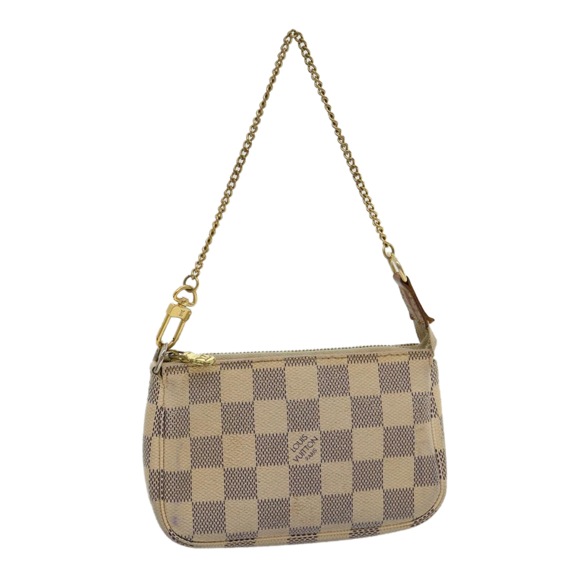 LOUIS VUITTON Damier Azur Mini Pochette Accessoires Pouch LV Auth rz439 Clutch