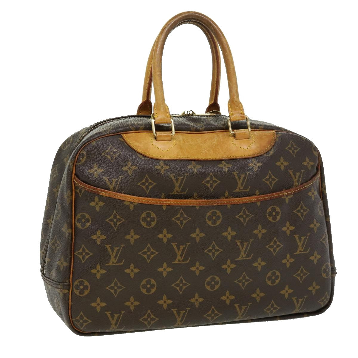 LOUIS VUITTON Monogram Deauville Hand Bag LV Auth rz519