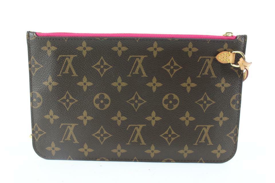 Louis Vuitton Monogram MM Neverful Pouch Pink Clutch
