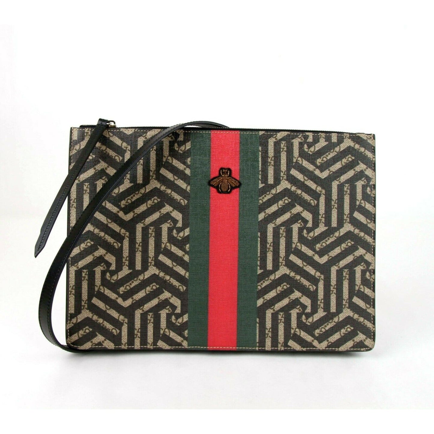 Gucci Leather Canvas Shoulder Bag