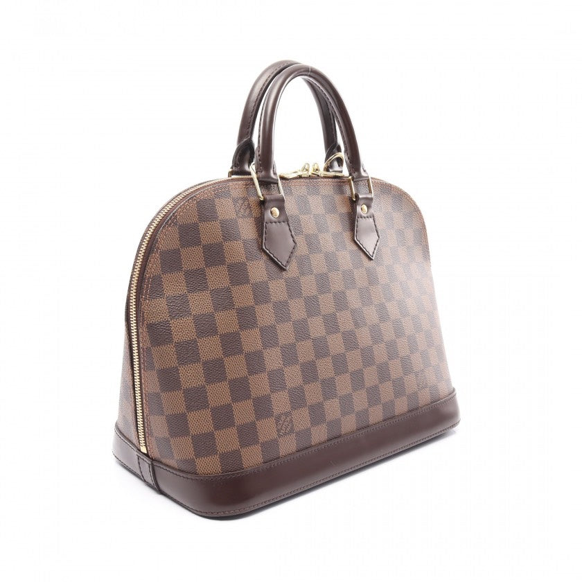 Louis Vuitton Damier Ebene Alma MM Handbag,Brown