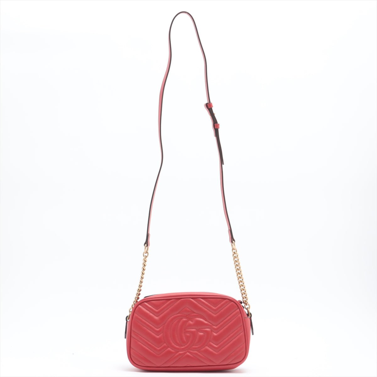 Gucci GG Marmont Red Leather Crossbody