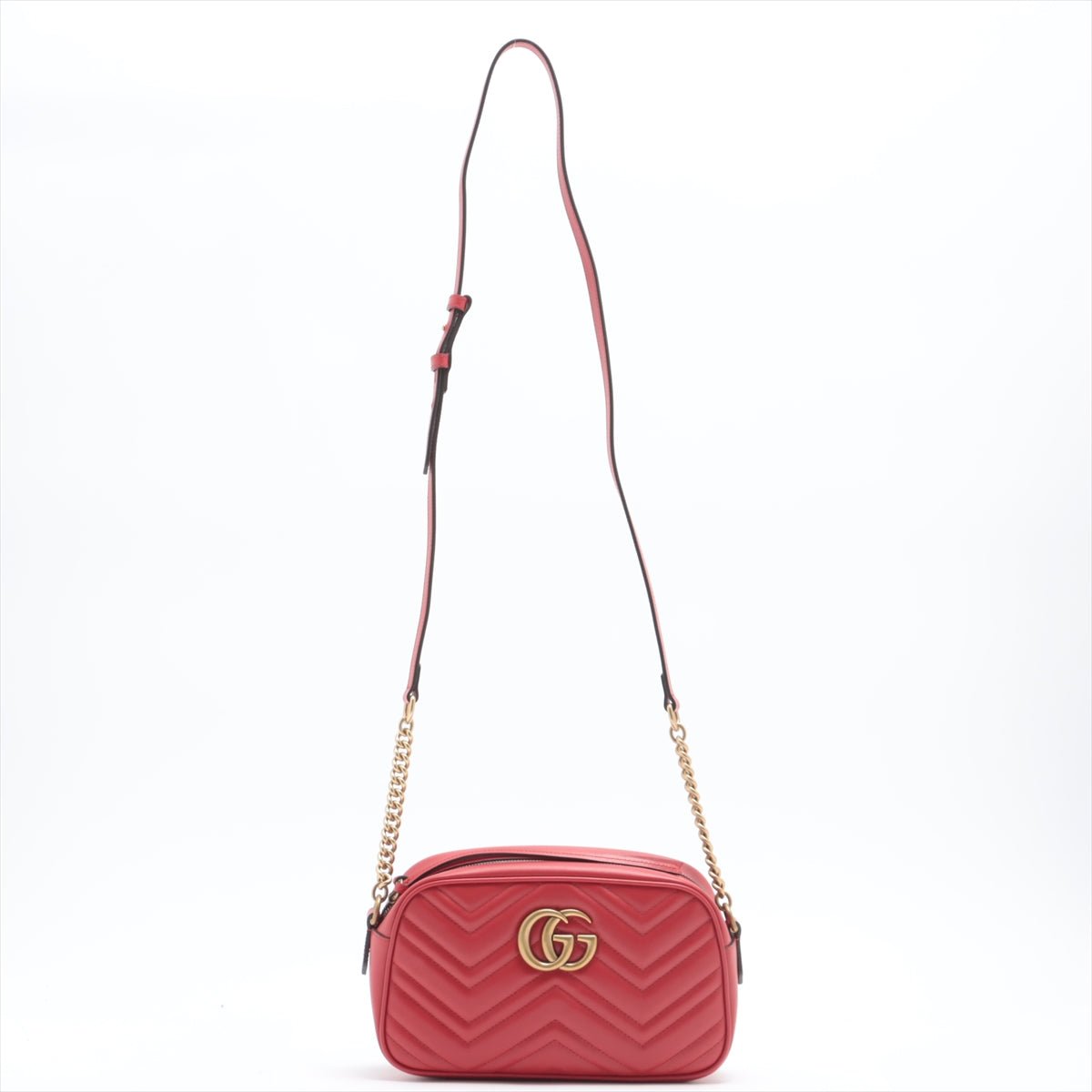 Gucci GG Marmont Red Leather Crossbody
