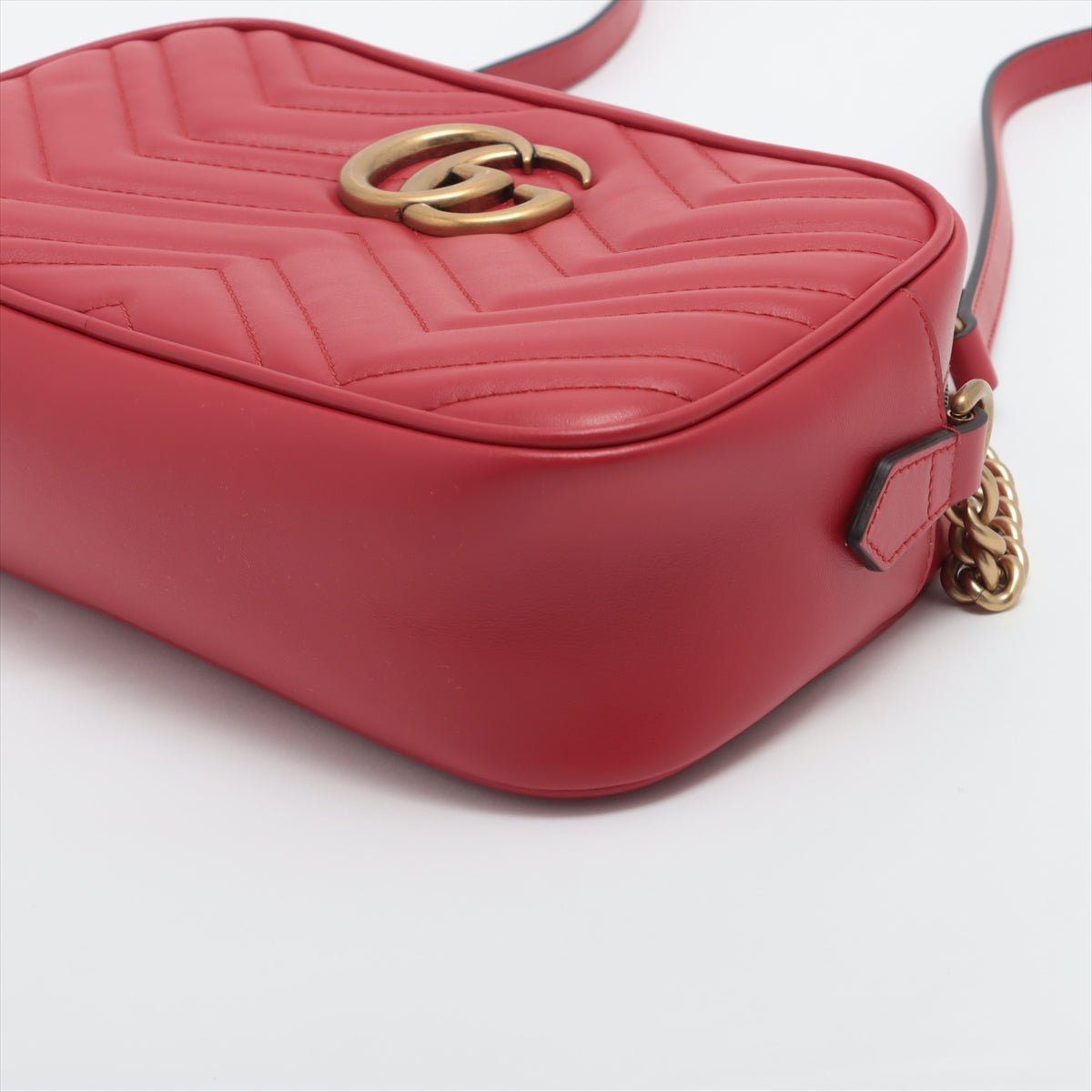 Gucci GG Marmont Red Leather Crossbody