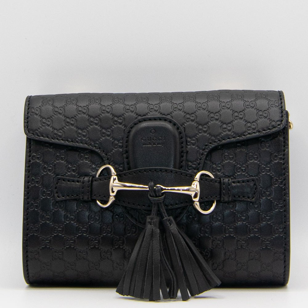 Gucci Guccissima Leather Canvas Shoulder Bag