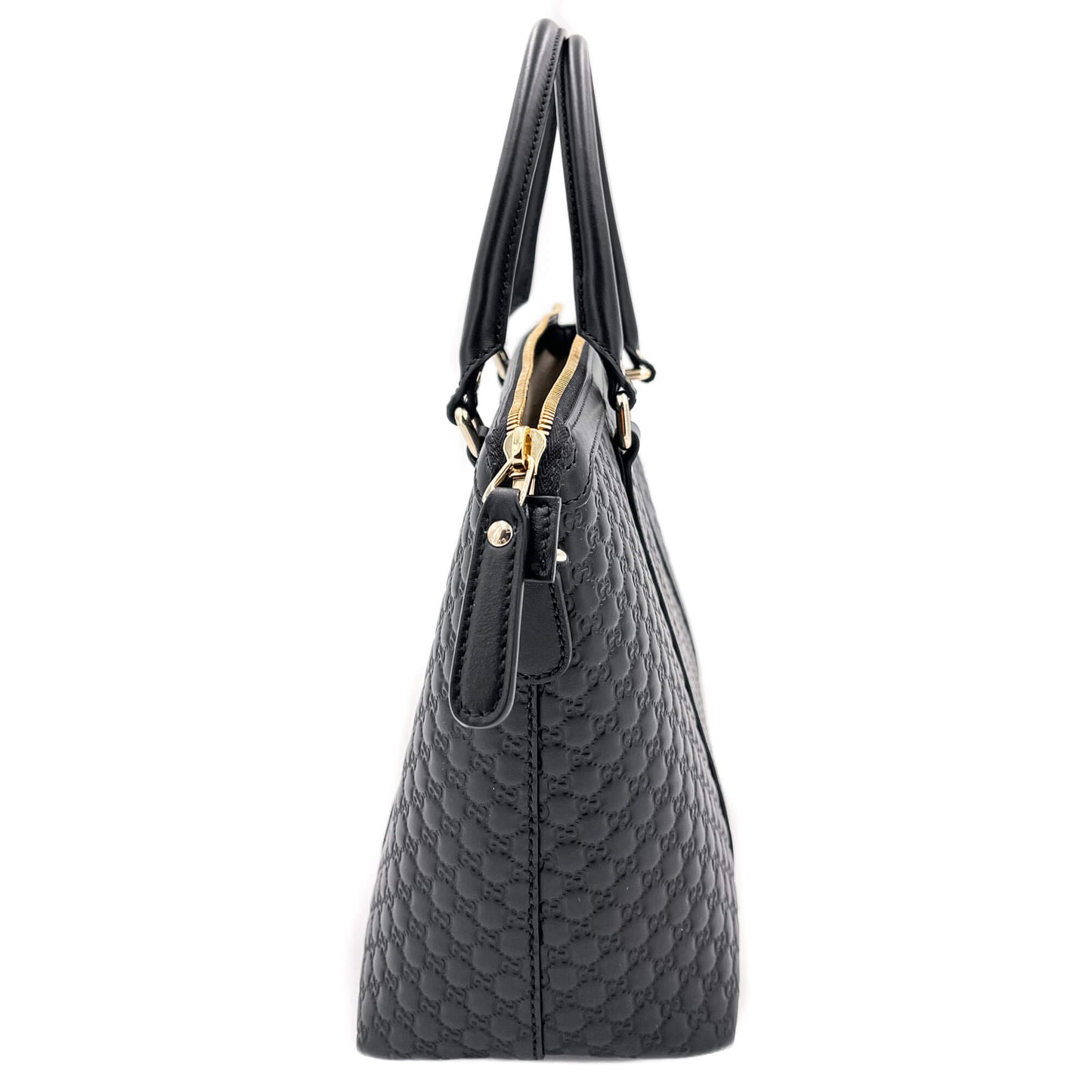 Gucci Guccissima Black Leather Tote Style 1