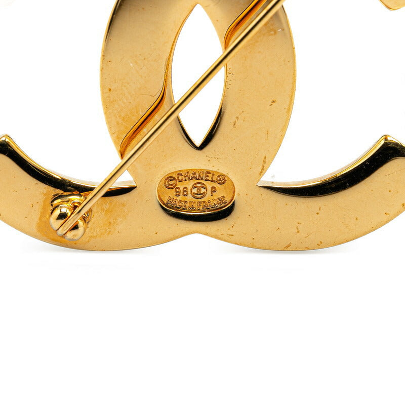 Chanel Gold Plated Coco Mark Brooch 98P Classic Flap Tote