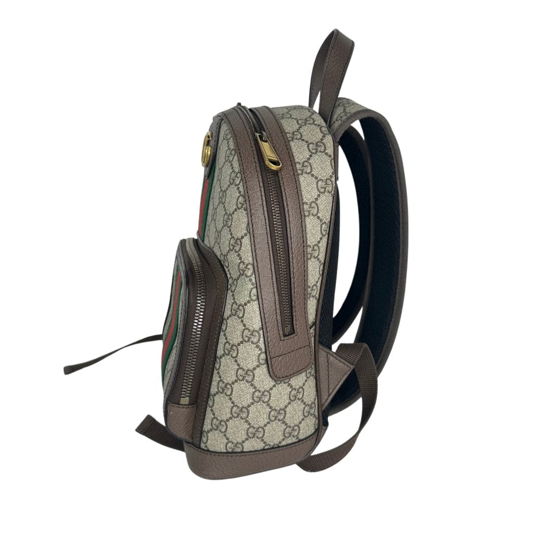Gucci Monogram Leather Canvas Shoulder Bag
