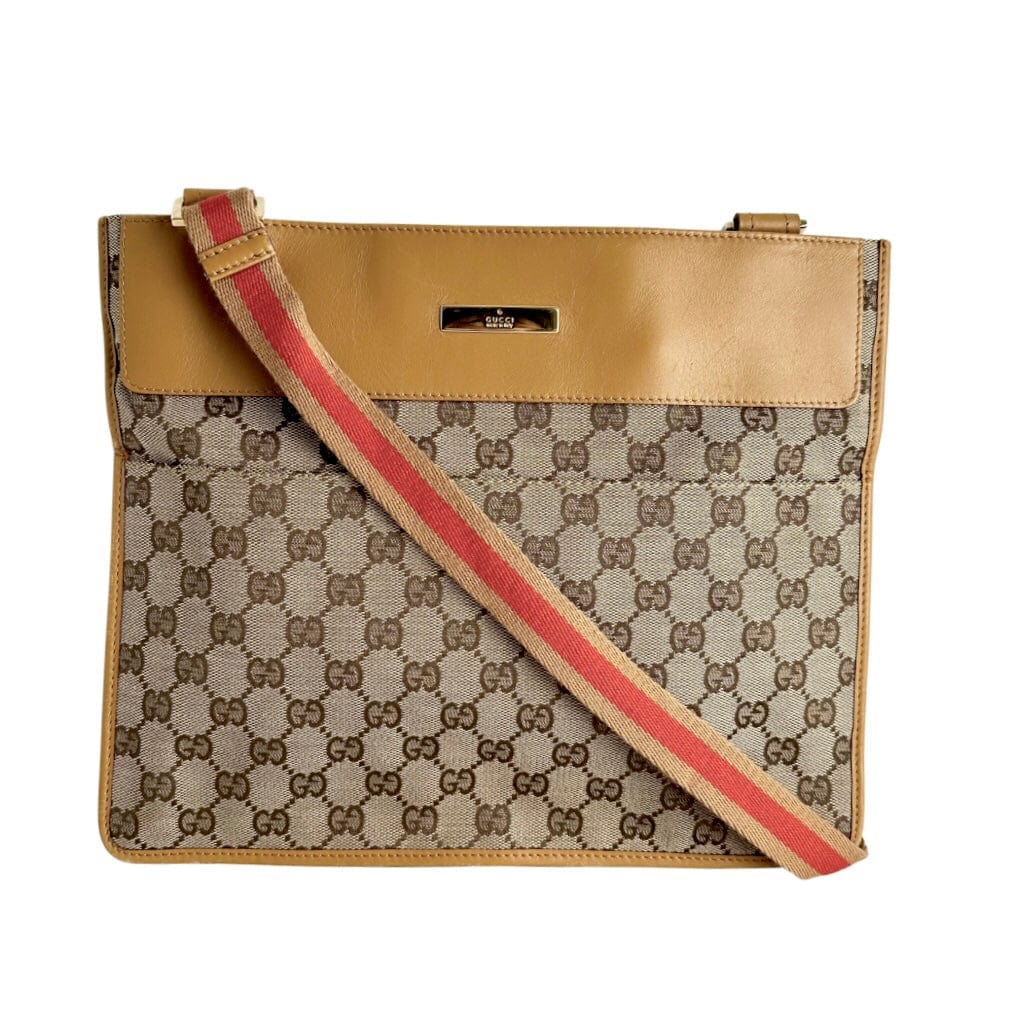 Gucci Monogram Canvas Shoulder Bag