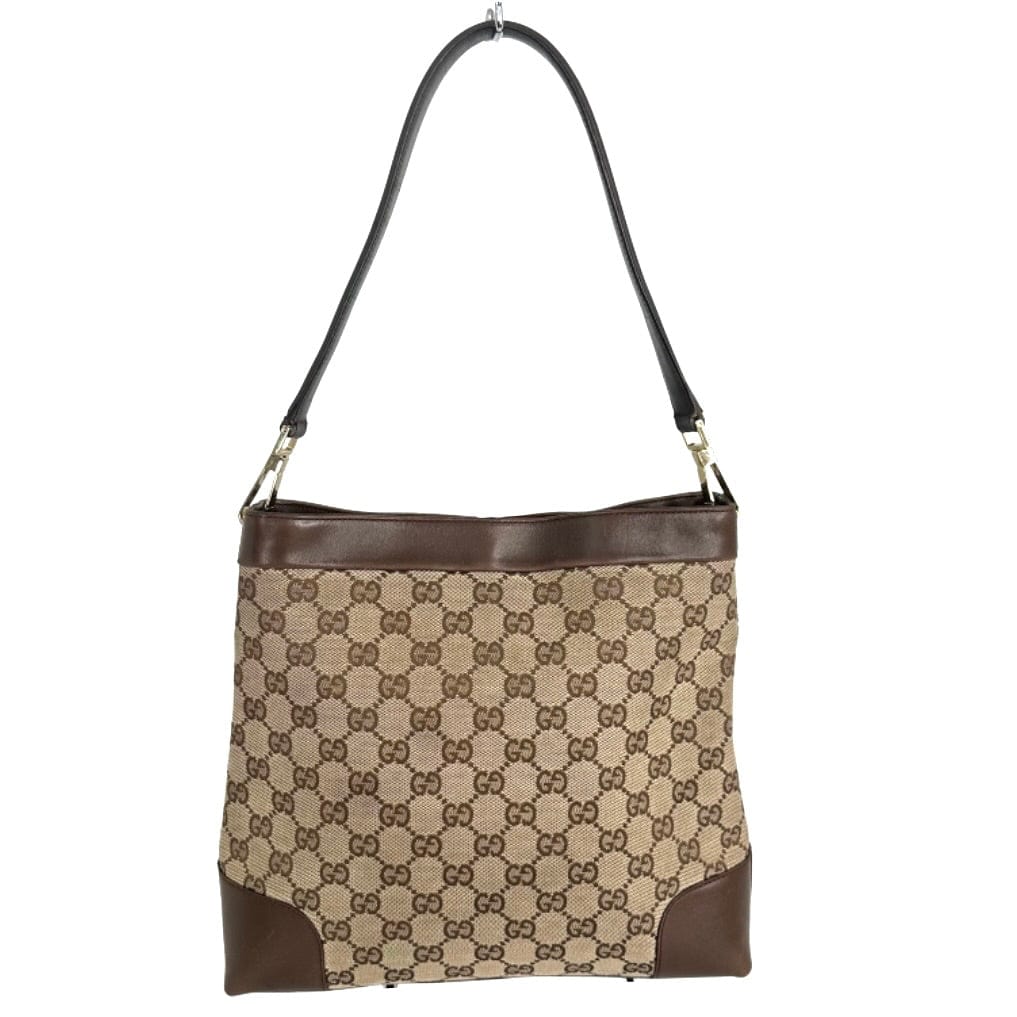 Gucci Leather Canvas Shoulder Bag