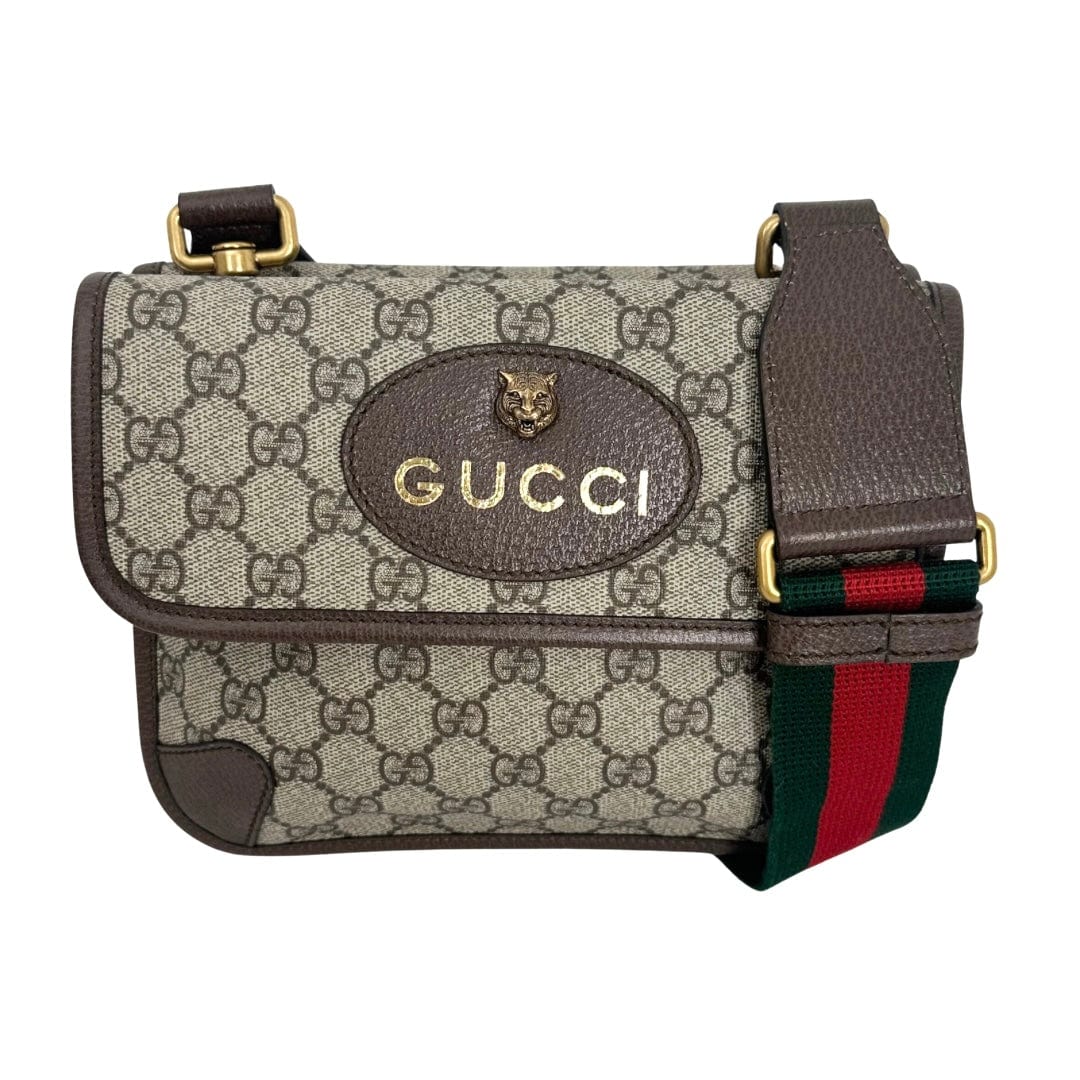 Gucci Monogram Leather Canvas Shoulder Bag