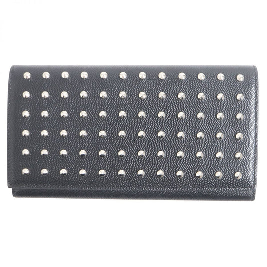 SAINT LAURENT Long Wallet Purse leather black mens