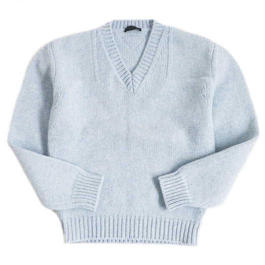 PRADA knit Main: 100% virgin wool Light blue mens 44