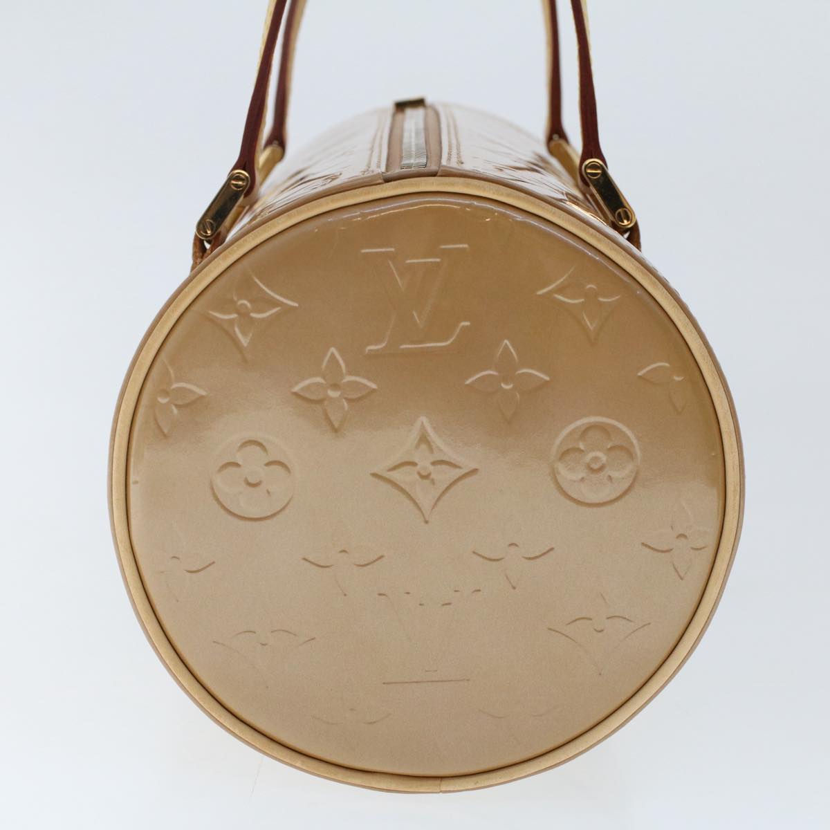 LOUIS VUITTON Monogram Vernis Bedford Hand Bag Noisette LV Auth tb800