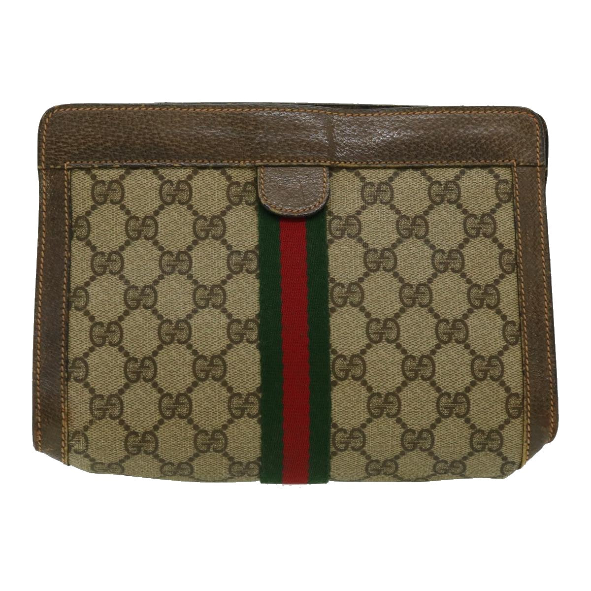 Gucci Leather Canvas Shoulder Bag