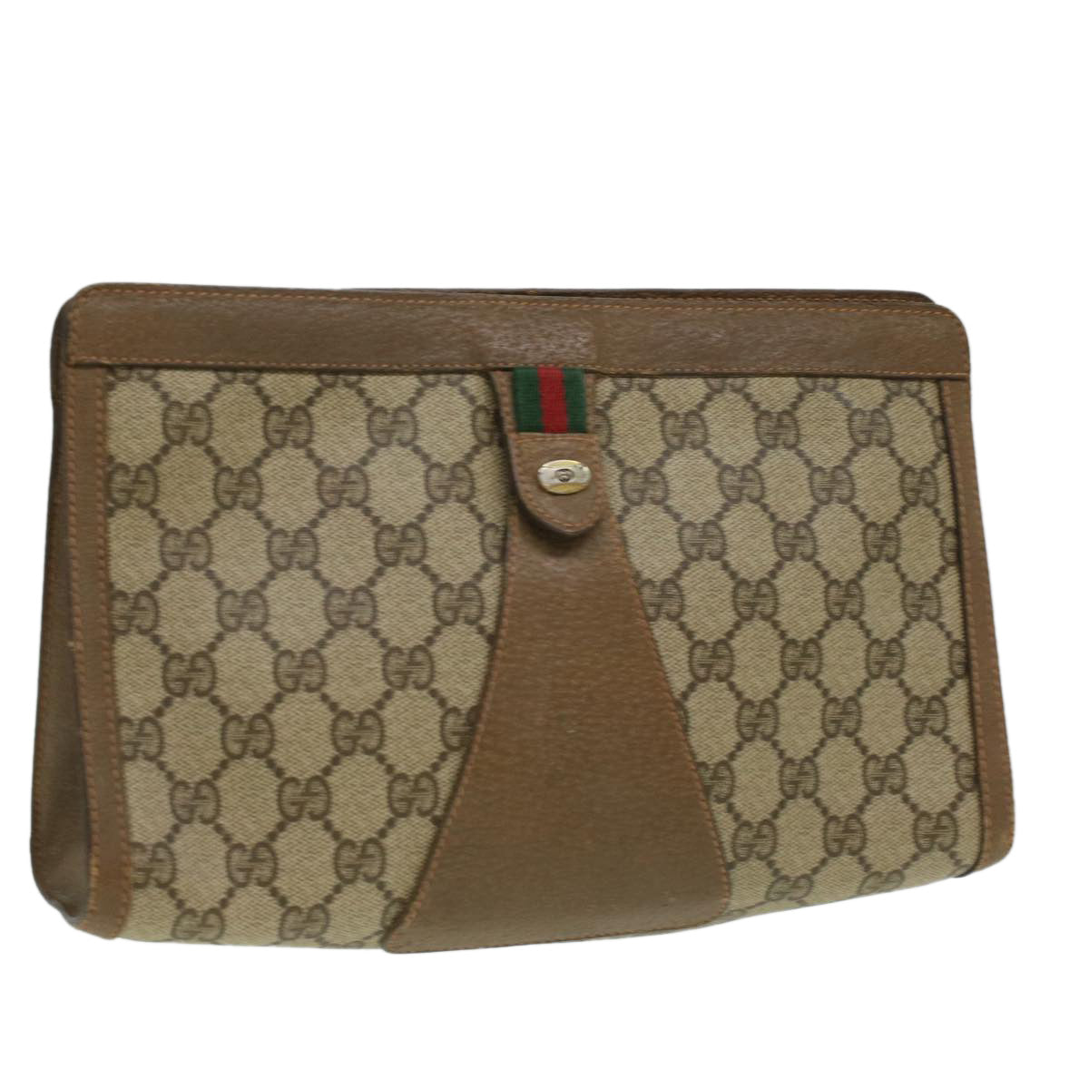 Gucci Leather Canvas Clutch