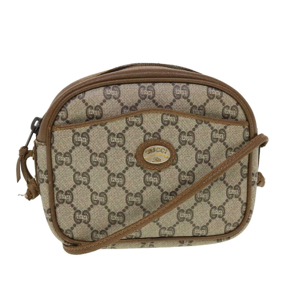 Gucci Leather Canvas Shoulder Bag
