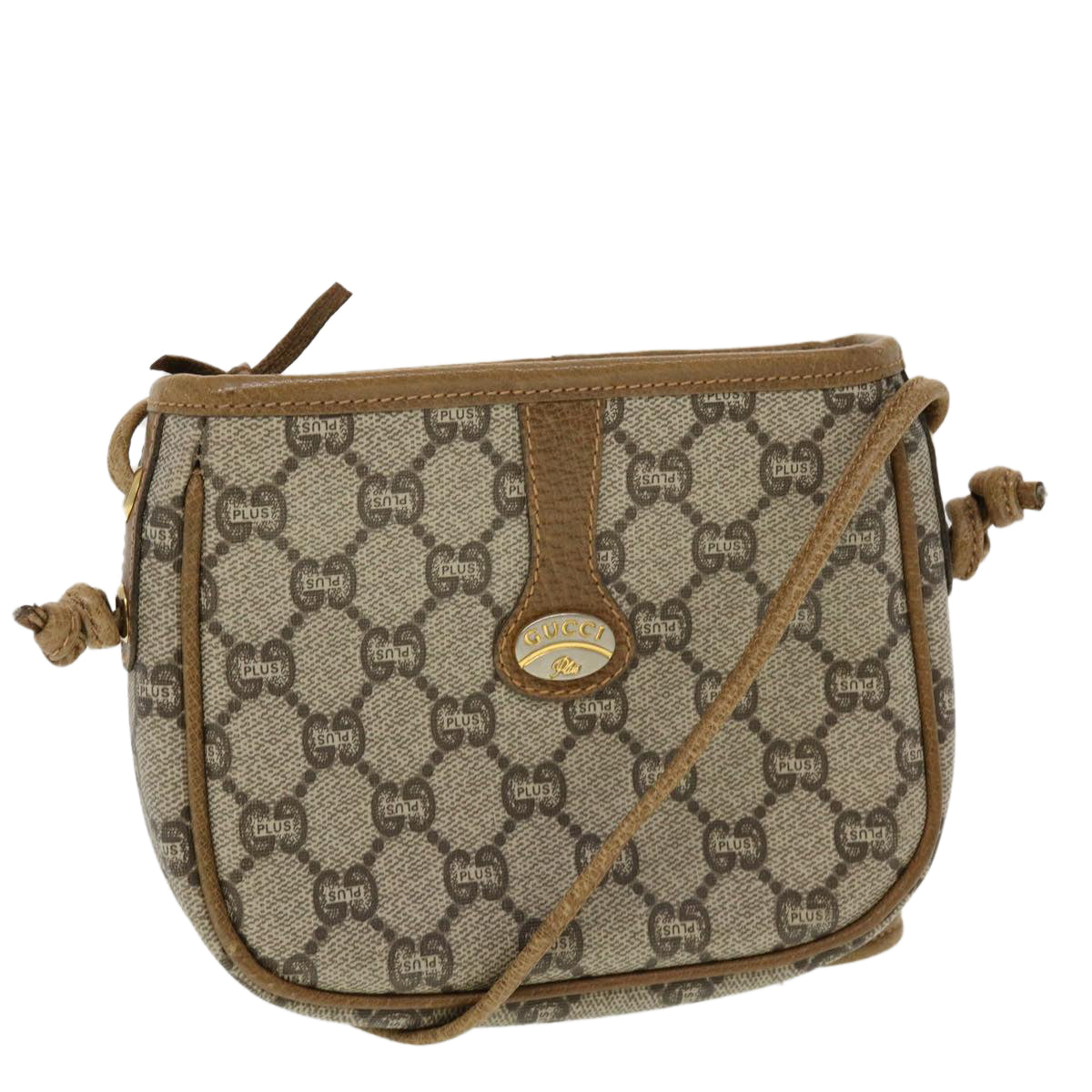 Gucci Leather Canvas Shoulder Bag