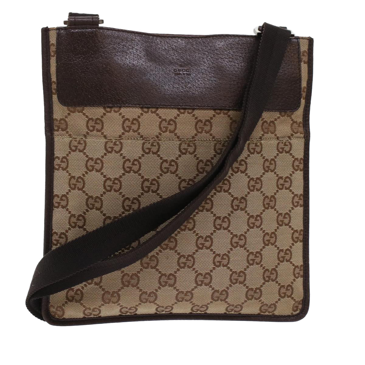 Gucci Leather Canvas Shoulder Bag