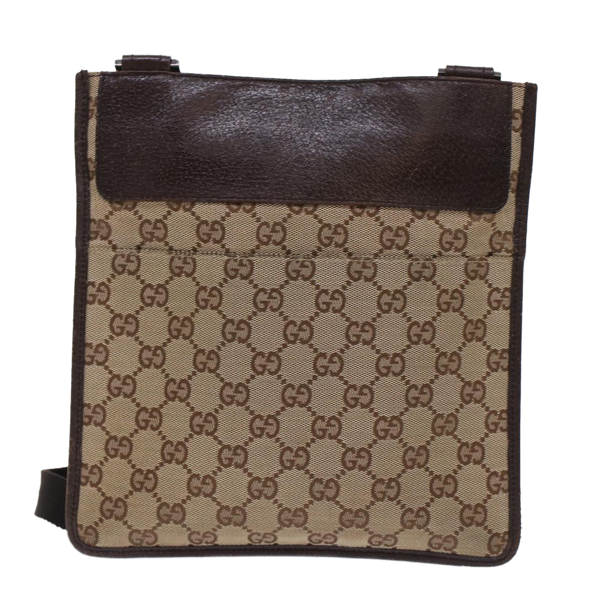 Gucci Leather Canvas Shoulder Bag