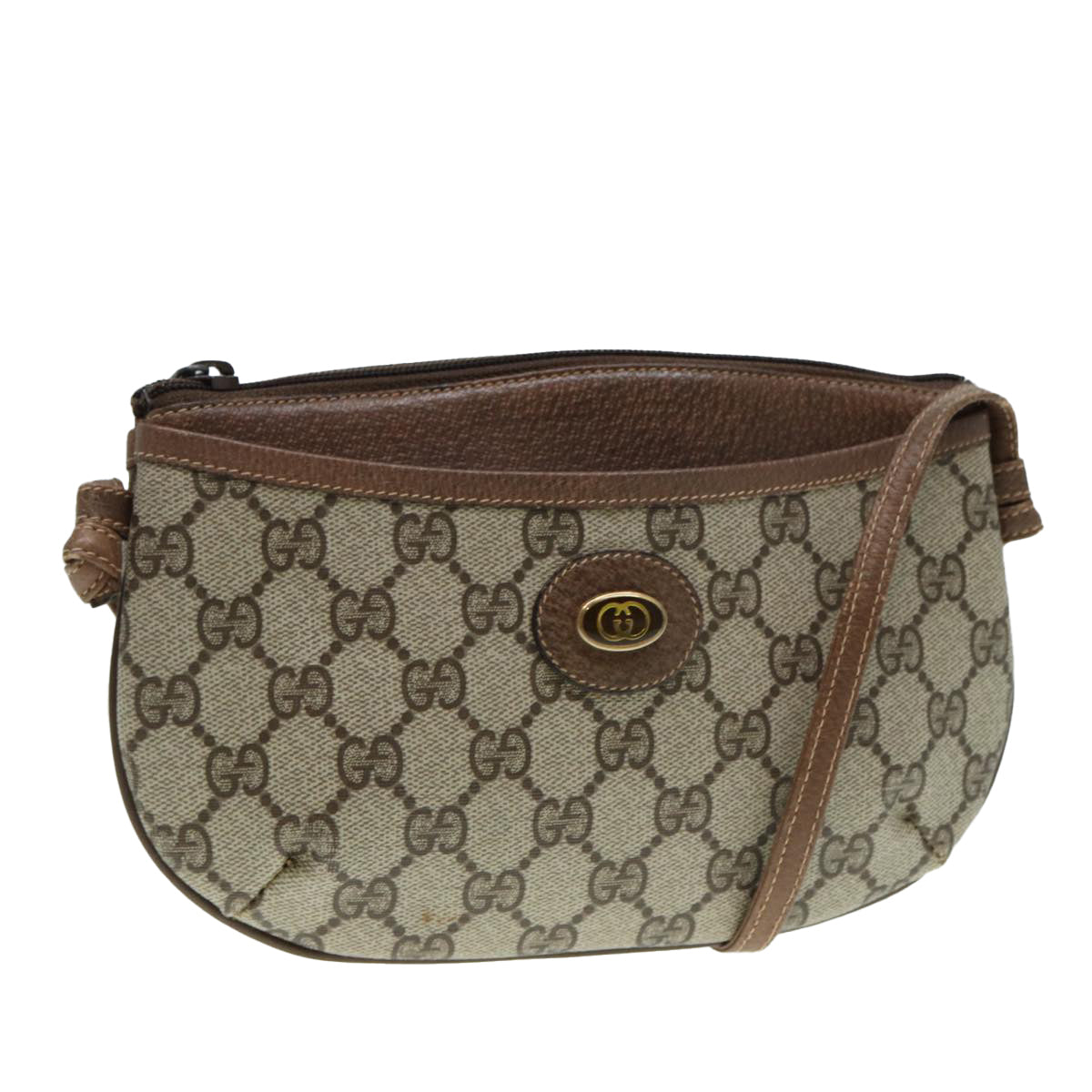 Gucci Leather Canvas Shoulder Bag