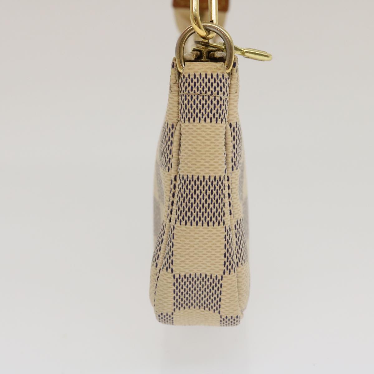 LOUIS VUITTON Damier Azur Mini Pochette Accessoires Pouch LV Auth Clutch