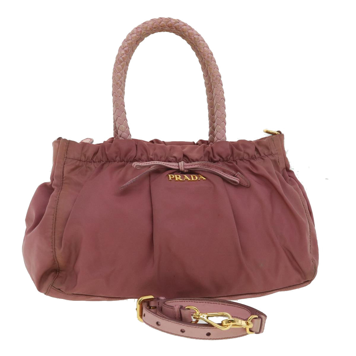 Prada Shoulder Bag Nylon 2way Pink