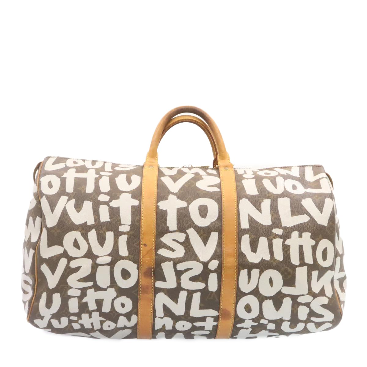 LOUIS VUITTON Monogram Graffiti Keepall 50 Boston Bag