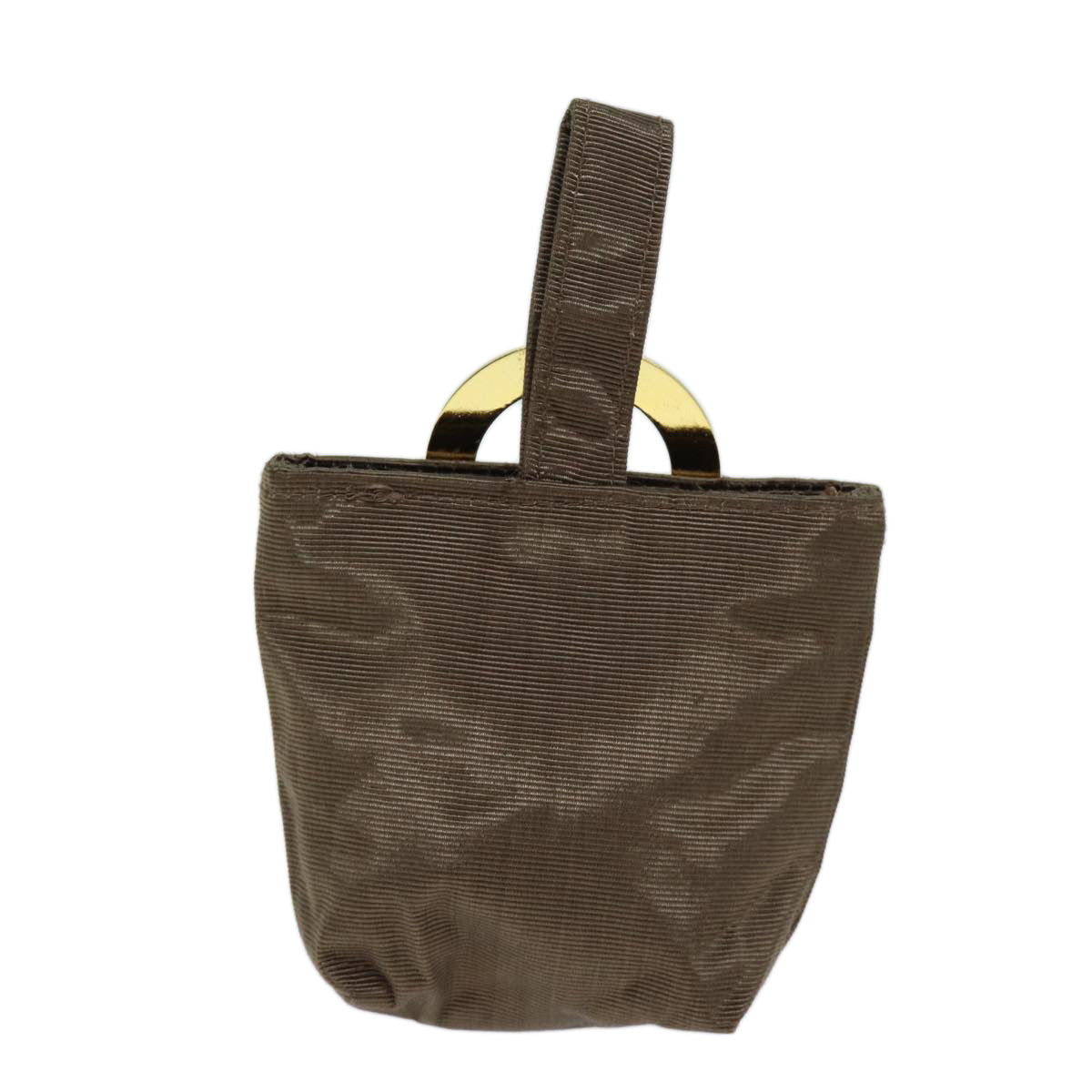 Luxury CELINE Circle Pouch Nylon Brown 12440