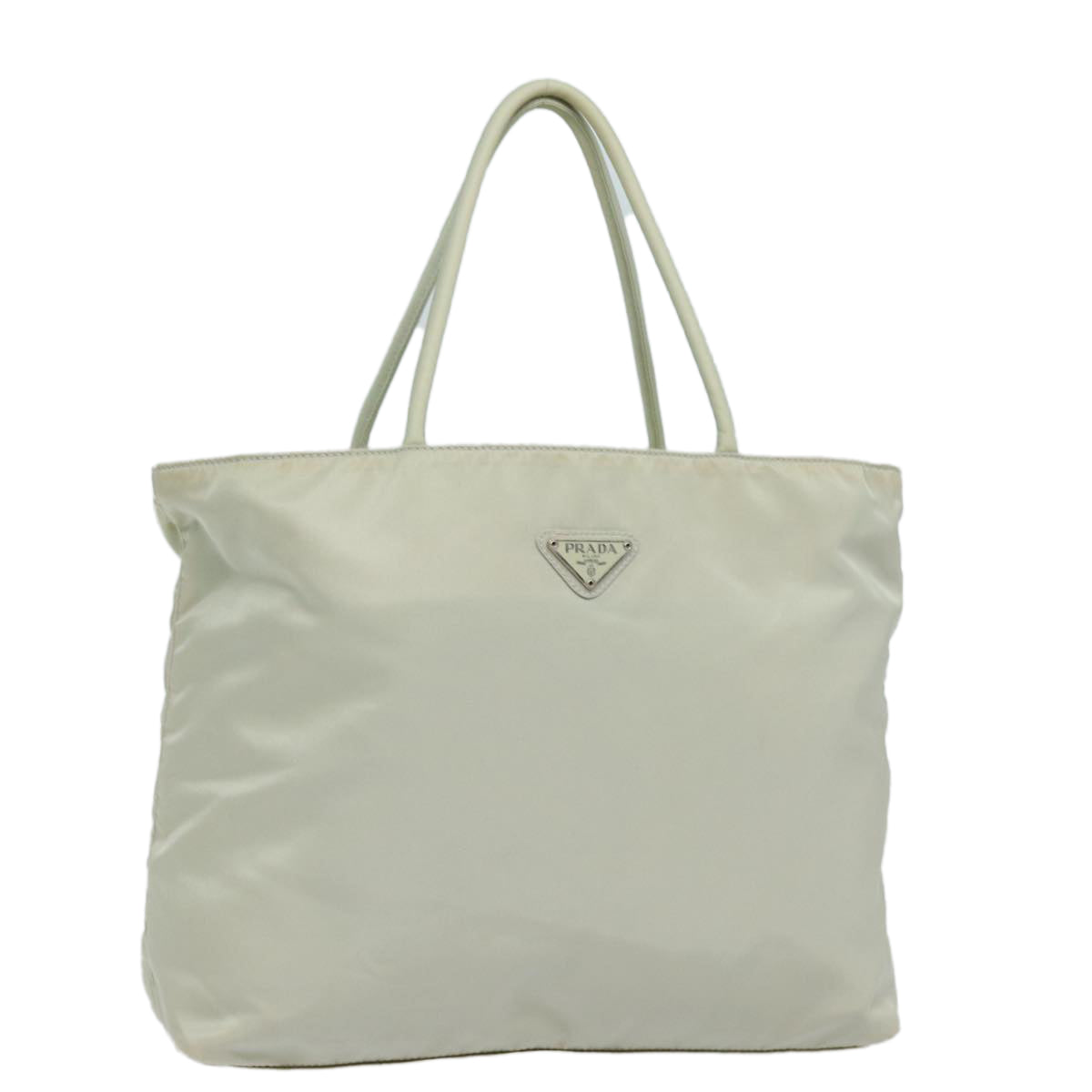 PRADA Hand Bag Nylon Gray Auth