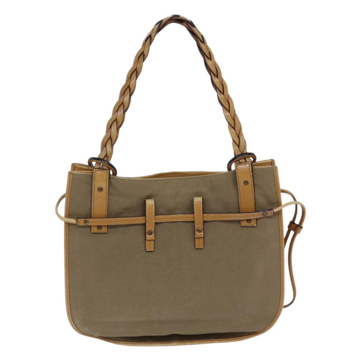 Gucci Leather Canvas Handbag