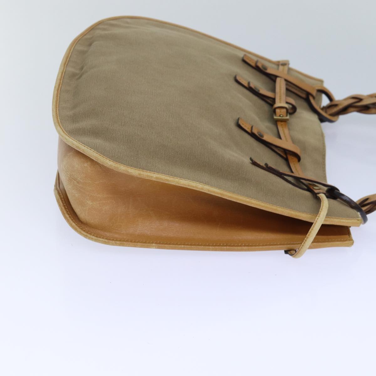 Gucci Leather Canvas Handbag