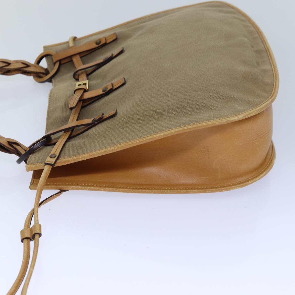 Gucci Leather Canvas Handbag