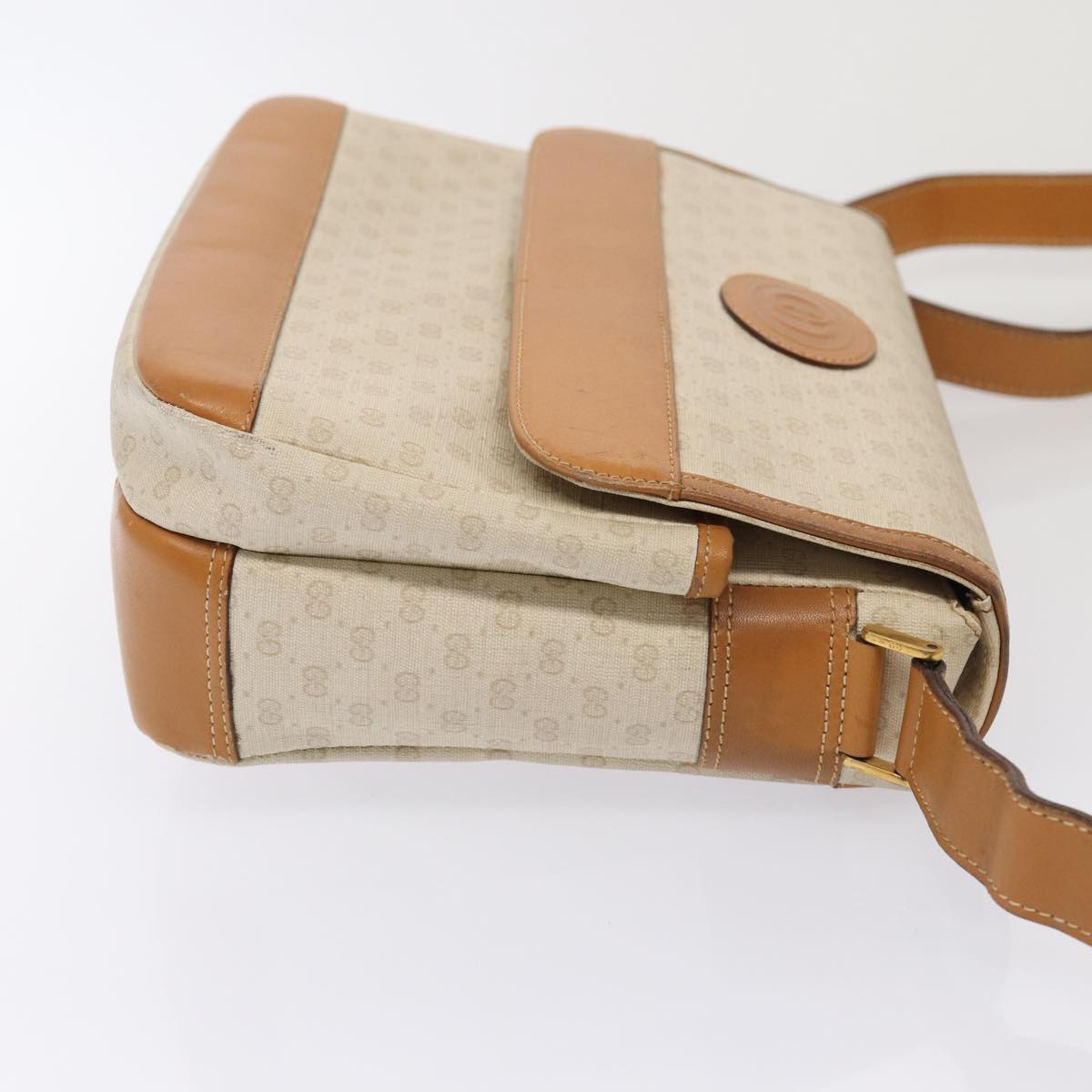 Gucci Leather Canvas Shoulder Bag